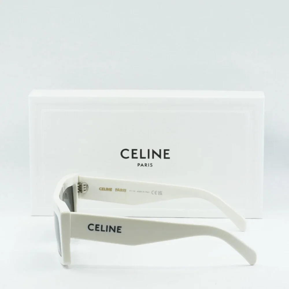 🕶️ New Celine CL40214U 25A Sunglasses - Ivory Frame, Smoke Lenses - Picture 9 of 11